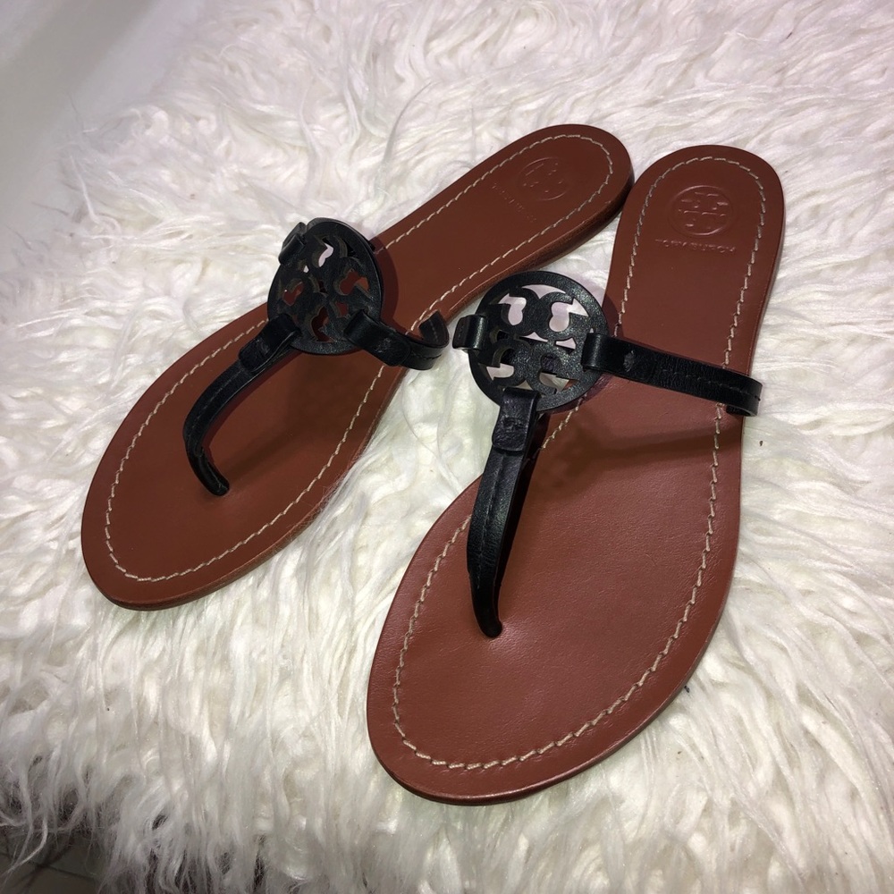 COPY - Tory Burch Black Logo Sandals